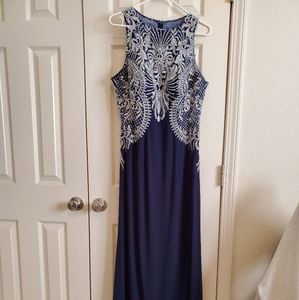 Navy Blue Evening Gown